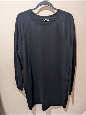 EUC Woman's GAP Crew Neck Sweater Sweatshirt Dress Black Large/Tall